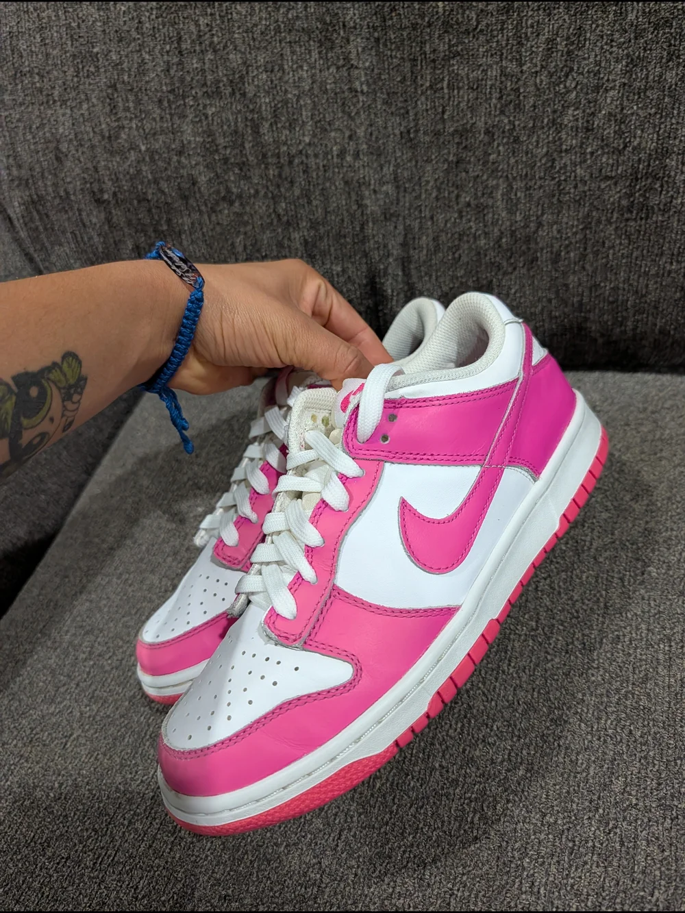 Nike Women’s Pink and White Low-Top Sneakers